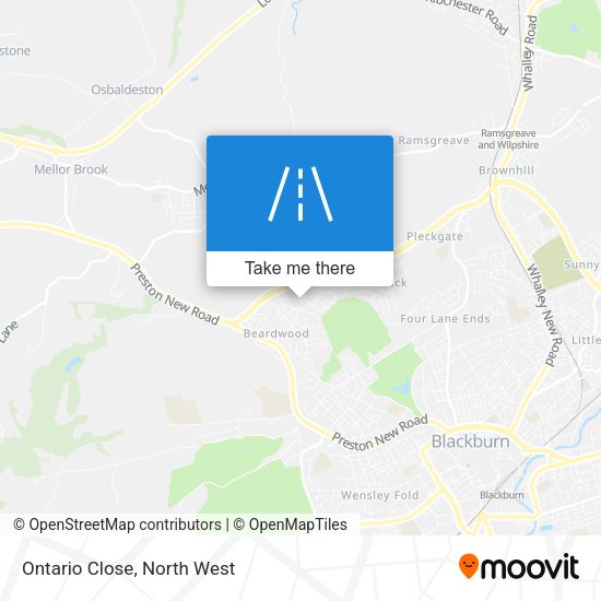 Ontario Close map