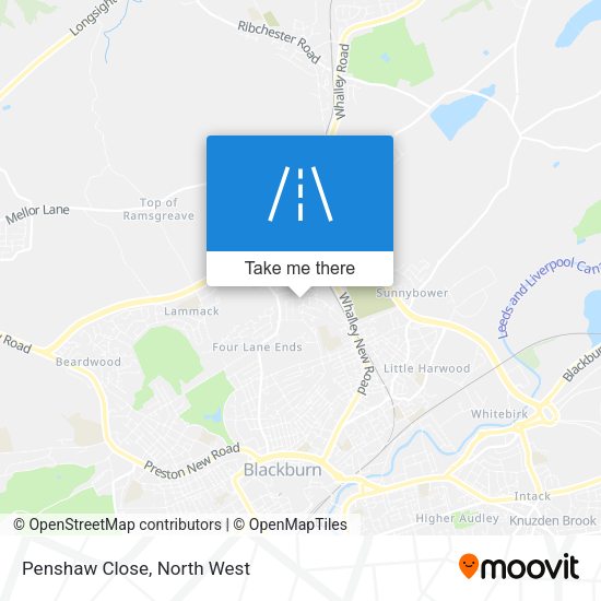 Penshaw Close map
