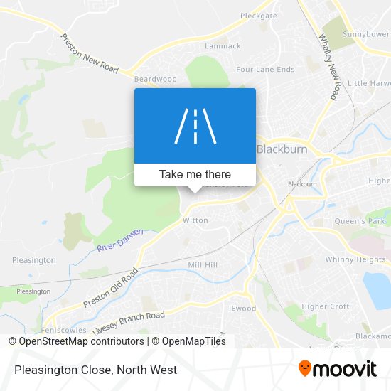 Pleasington Close map