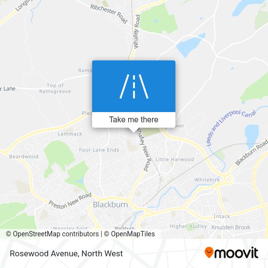 Rosewood Avenue map