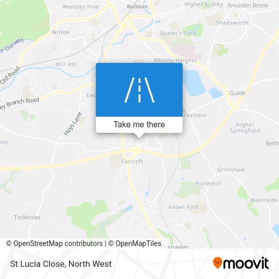 St Lucia Close map
