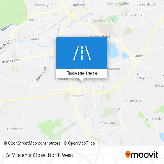 St Vincents Close map