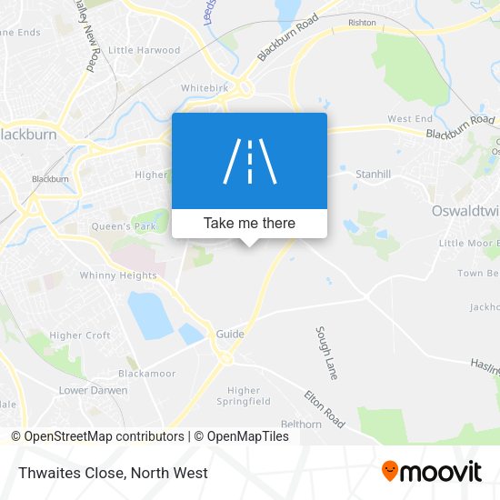 Thwaites Close map