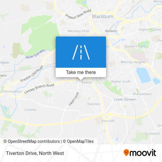 Tiverton Drive map