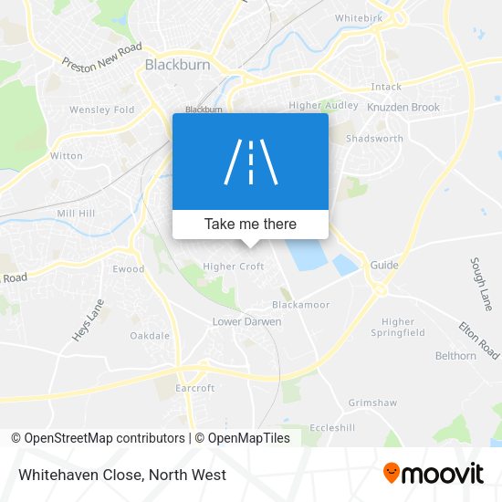 Whitehaven Close map