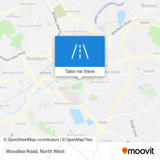Woodlea Road map