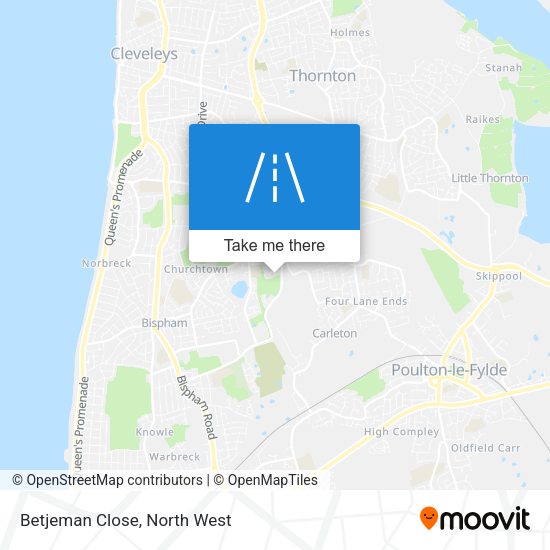 Betjeman Close map