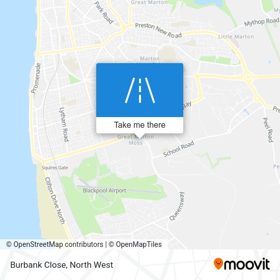 Burbank Close map