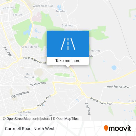 Cartmell Road map