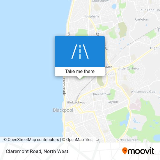 Claremont Road map