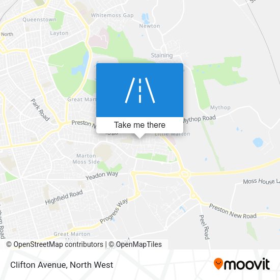 Clifton Avenue map