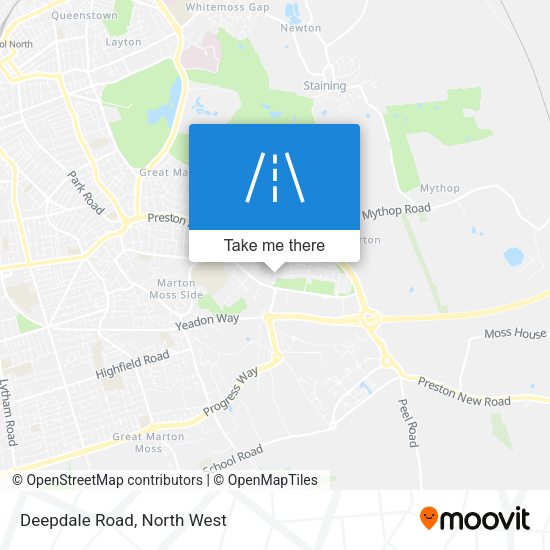 Deepdale Road map