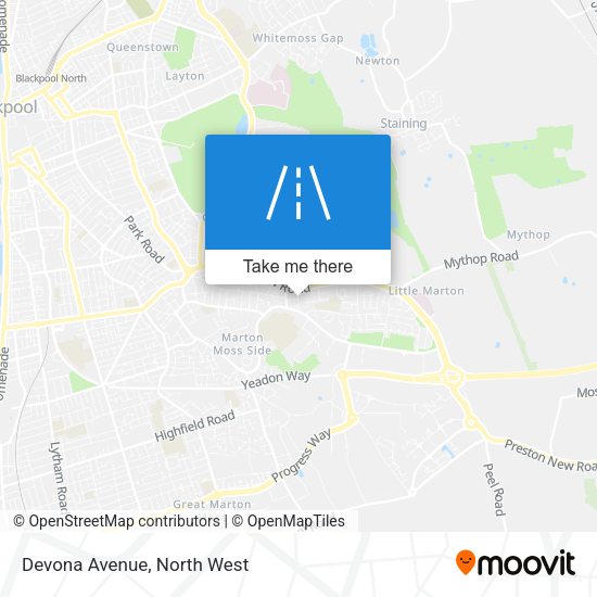 Devona Avenue map