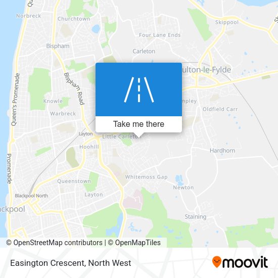 Easington Crescent map