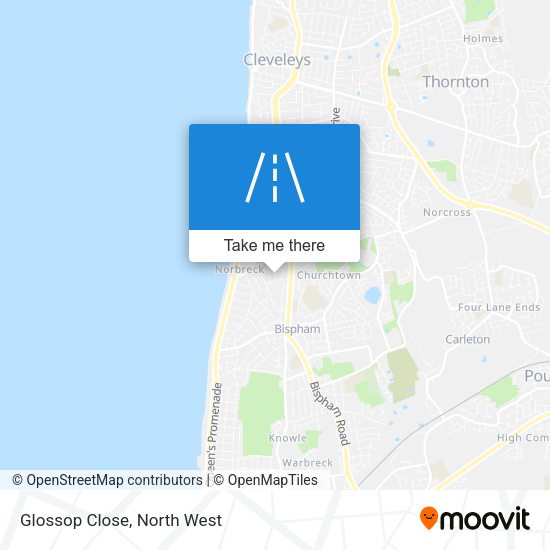 Glossop Close map