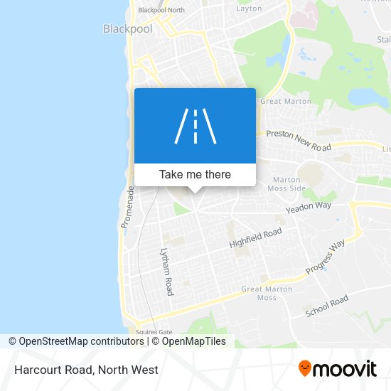 Harcourt Road map