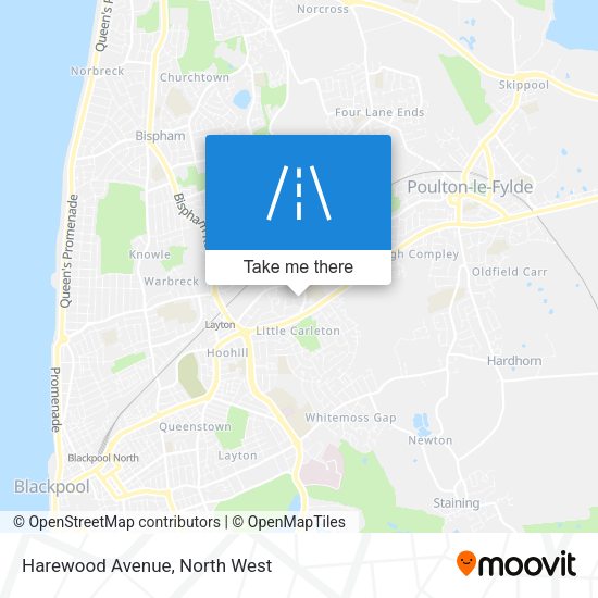 Harewood Avenue map