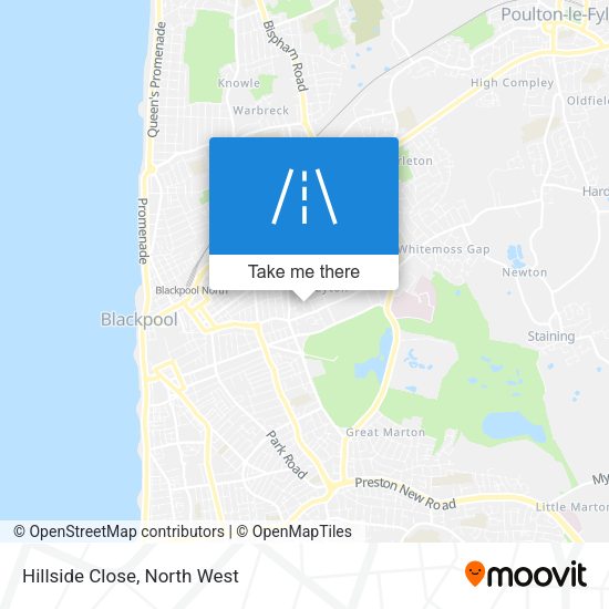 Hillside Close map