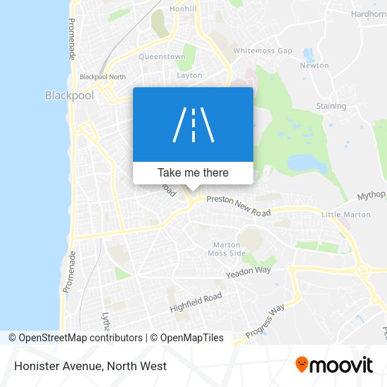 Honister Avenue map