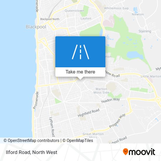 Ilford Road map
