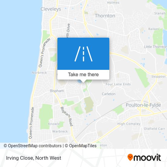 Irving Close map