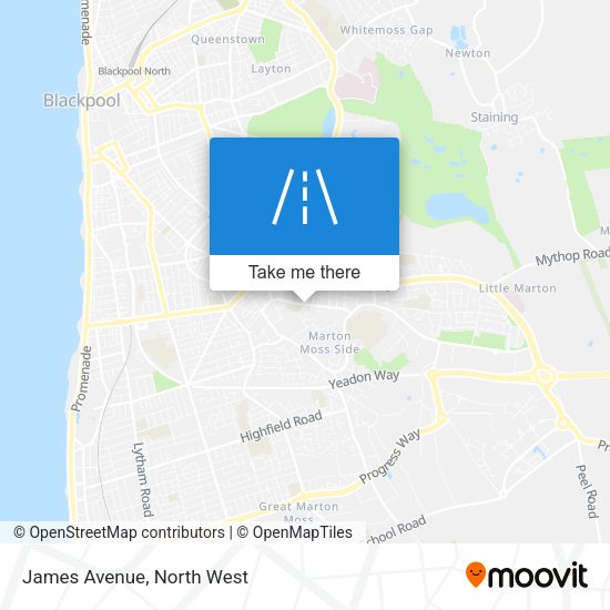 James Avenue map