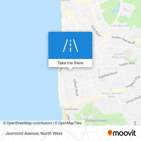 Jesmond Avenue map