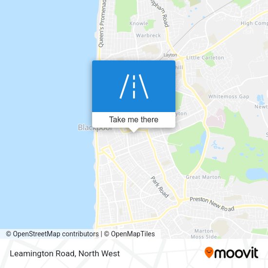 Leamington Road map