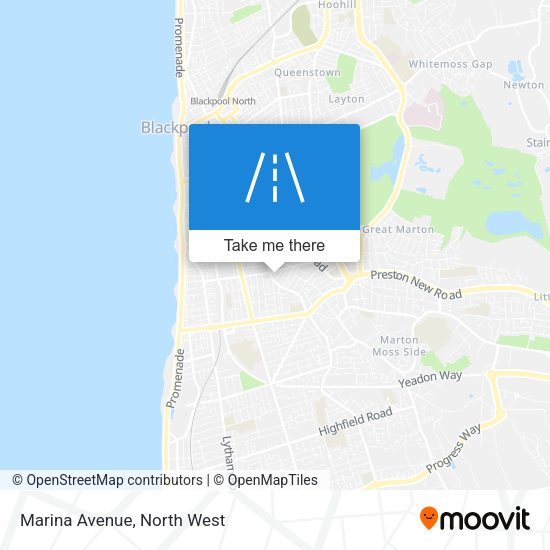 Marina Avenue map