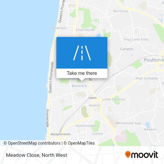 Meadow Close map