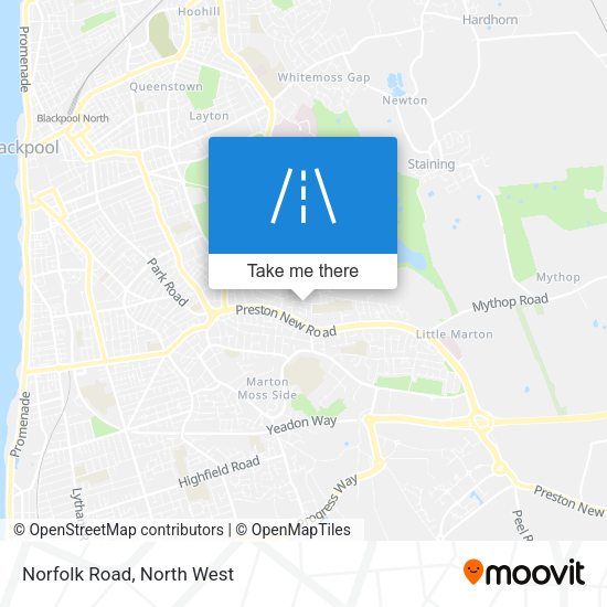 Norfolk Road map