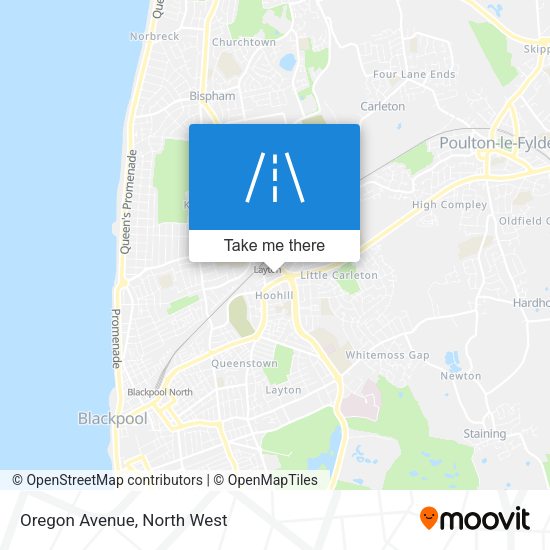 Oregon Avenue map
