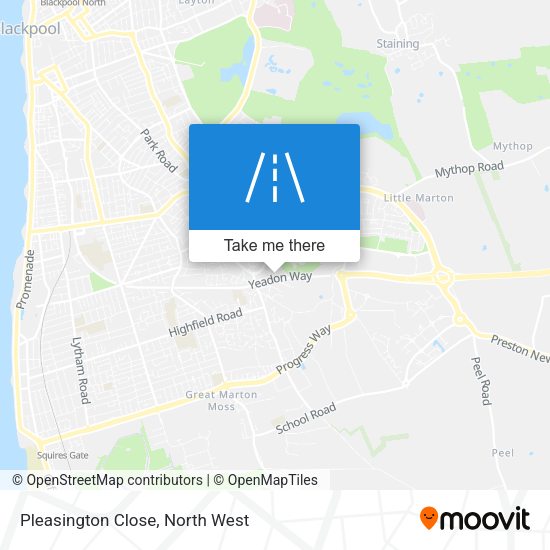 Pleasington Close map