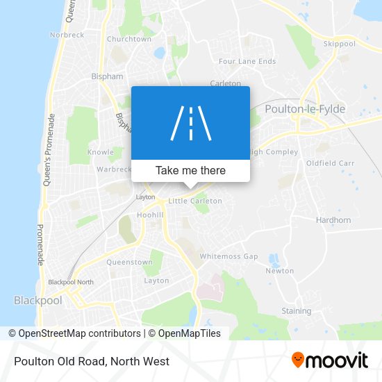 Poulton Old Road map
