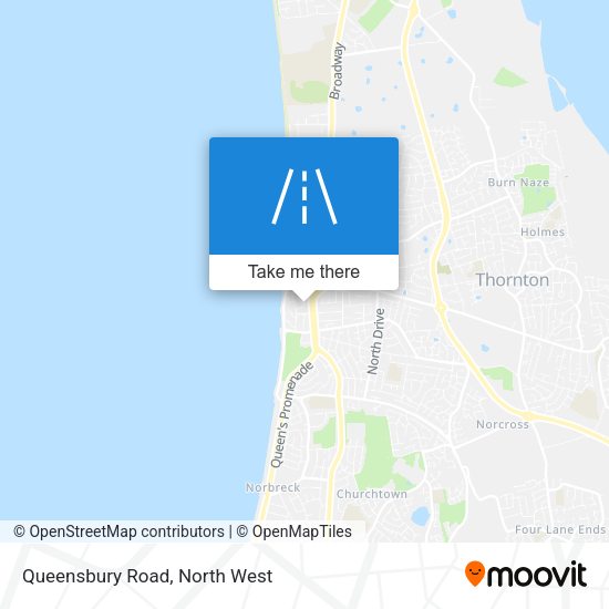 Queensbury Road map
