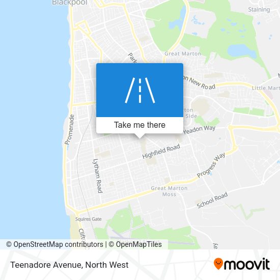 Teenadore Avenue map