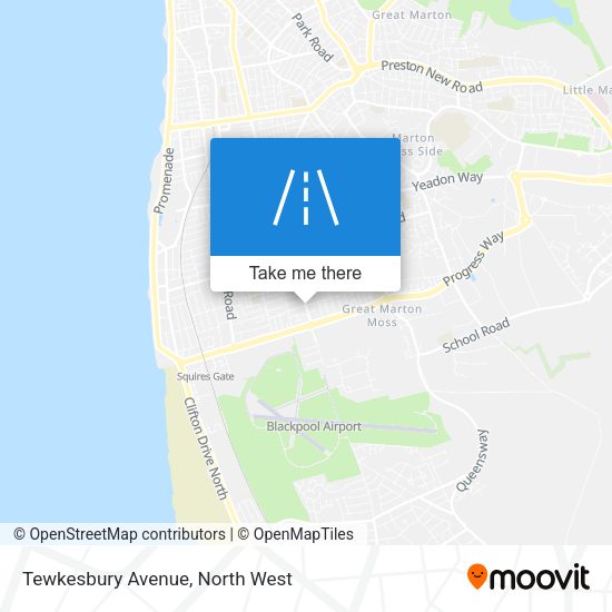 Tewkesbury Avenue map