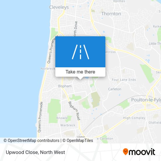 Upwood Close map