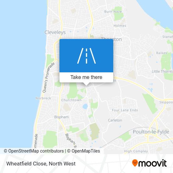 Wheatfield Close map