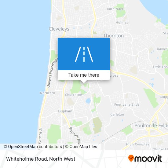 Whiteholme Road map