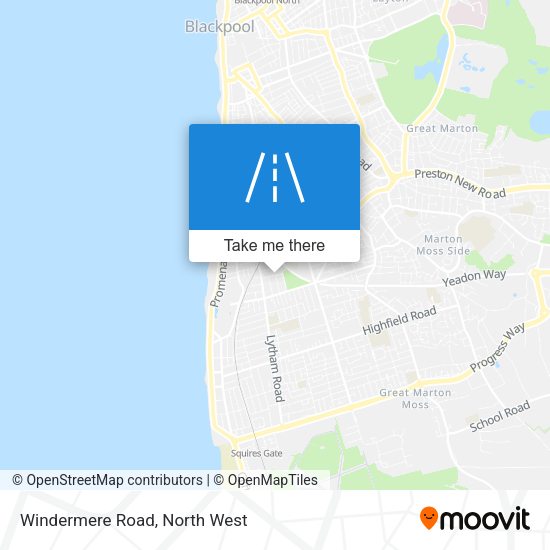 Windermere Road map