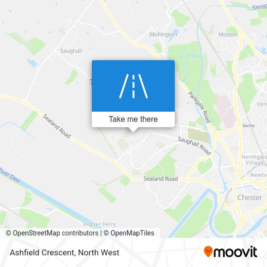 Ashfield Crescent map