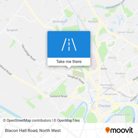 Blacon Hall Road map