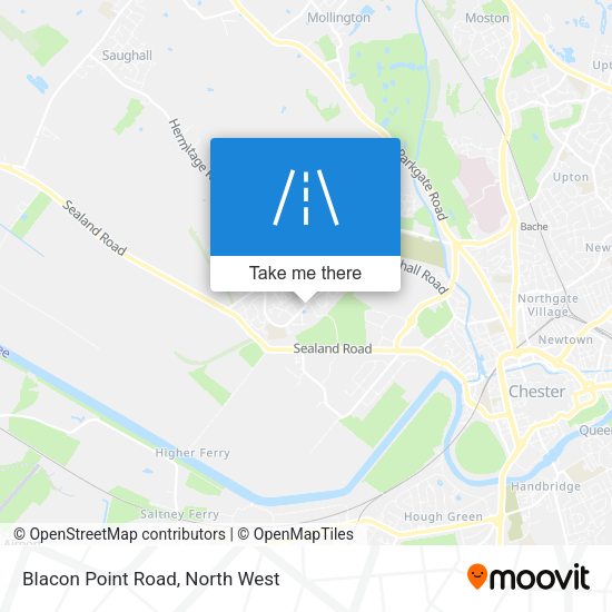 Blacon Point Road map