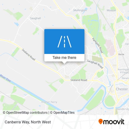 Canberra Way map