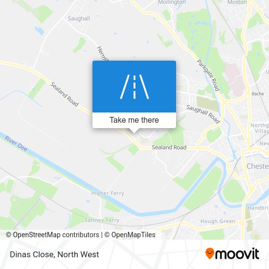 Dinas Close map