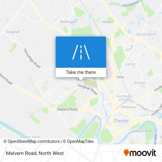 Malvern Road map