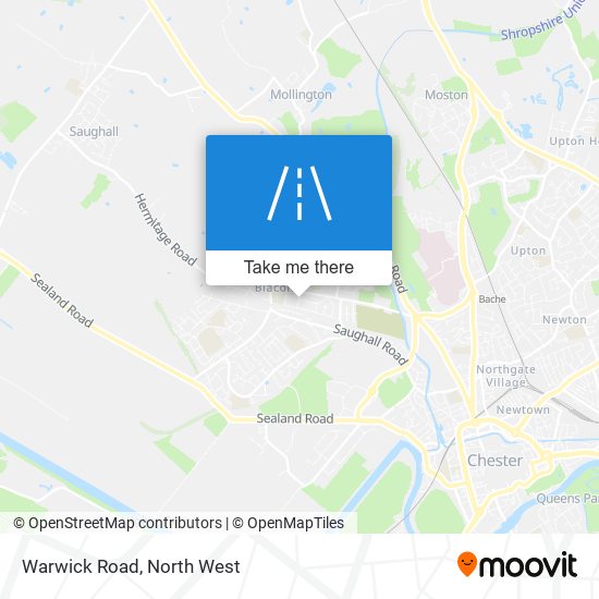 Warwick Road map