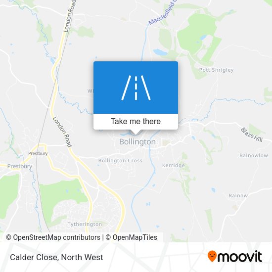 Calder Close map