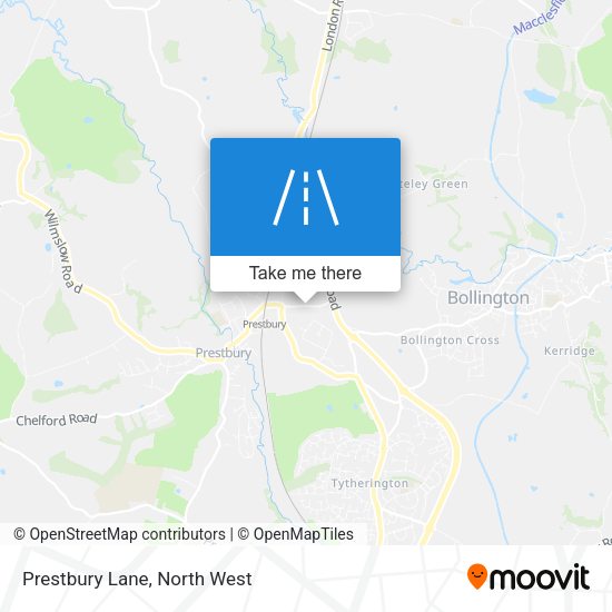 Prestbury Lane map